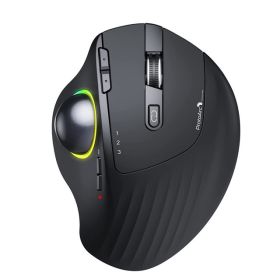 RGB Wireless Trackball Mouse Bluetooth +2.4G Rechargeable Gaming Mouse Ergonomic Thumb Control Mouse for PC Laptop iPad Mac 2022