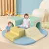 9-Piece Soft Foam Climbing Blocks for Toddlers, Baby Foam Climber Toys, Crawl and Climb Foam Play Set for Kids Indoor Gym, Soft Foam Toys for Toddlers