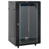 18U Network Cabinet with Swivel Feet 19" IP20 23.6"x23.6"x39.4"