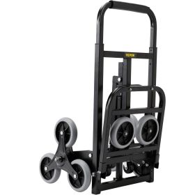 VEVOR Stair Climbing Hand Truck, Heavy-Duty Hand Cart Dolly 375 lbs Load Capacity, Foldable Stair Climber Hand Trucks with Adjustable Handle, All Terr