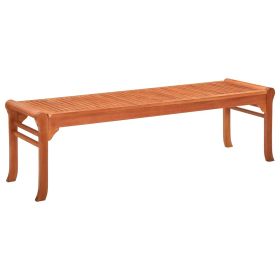 3-Seater Patio Bench 59.1" Solid Eucalyptus Wood