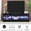 TV Stand for Up to 60 Inch TV, Modern High Gloss Entertainment Center with Open Shelf, TV Stand Console Table for Living Room, Bedroom