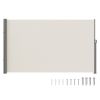 VEVOR Beige Retractable 63'x118'' Awning-Rugged Full Aluminum Rust-Proof Side Awning Patio Sunshine Privacy Divider Wind Screen. Longer Service Life,