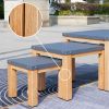 Set of Three Aluminum Square Tables for Indoor and Outdoor Use