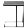 FCH 48*28*58cm C Type Single Layer MDF Iron Rectangle Grey Triamine Side Table Black Spray