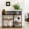 Modern Multi-Tier Industrial Style Console Table