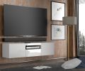 AURA 150 TV STAND / 59,06 in white matt / white gloss