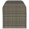 Storage Bench with Cushion Gray 45.3"x20.1"x20.5" Poly Rattan