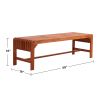 Logan 5-foot Reddish Brown Tropical Wood Backless Garden Bench