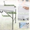 Fish Cleaning Table with 2 Sinks and 360° Rotatable Faucet