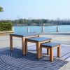 Set of Three Aluminum Square Tables for Indoor and Outdoor Use