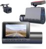 Dual Front Rear Dash Cam 2K QHD +1080p 2" Display 140° Wide Angle Monitoring Range Monitoring Dash Camerca with GPS Super Night Vision G-Sensor