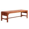 Logan 5-foot Reddish Brown Tropical Wood Backless Garden Bench