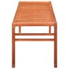 3-Seater Patio Bench 59.1" Solid Eucalyptus Wood