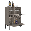 DEPOT E-SHOP Staten Bar Cabinet, Two Door Flexible Cabinets, Light Gray