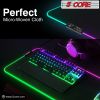 5 CORE Large RGB Gaming Mouse Pad Non-Slip Rubber Base, Waterproof 11.8 x 9.8 Inch LED Desk Mouse Mat Glowing 12 Modes Durable Stitched Edges, Great f