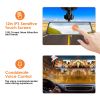 4K Car DVR 12in Dash Cam Camcorder Camera Recorder with 170° Angle Loop Recording Motion Detection Night Vision Voice Control APP Control G-sensor