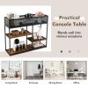 Modern Multi-Tier Industrial Style Console Table