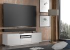 AURA 150 TV STAND / 59,06 in white matt / white gloss