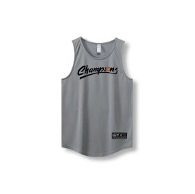 Loose Men Running Vest 2022 Outdoor street basketball Gym Sleeveless Letter Print Shirt Quick Dry Fitness Bodybuilding Tank Tops (Color: 870 vest21, size: XXL)