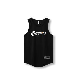 Loose Men Running Vest 2022 Outdoor street basketball Gym Sleeveless Letter Print Shirt Quick Dry Fitness Bodybuilding Tank Tops (Color: 870 vest20, size: L)