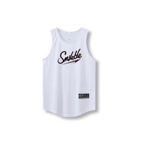 Loose Men Running Vest 2022 Outdoor street basketball Gym Sleeveless Letter Print Shirt Quick Dry Fitness Bodybuilding Tank Tops (Color: 870 vest18, size: 5XL)