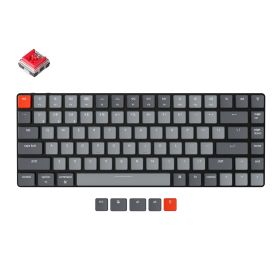 K3 D V2 Ultra-slim Wireless Mechanical Low Profile Keyboard Optical Hot-Swappable Switch White Backlit for Mac Windows (Color: Red Switches, Ships From: China)