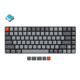 K3 D V2 Ultra-slim Wireless Mechanical Low Profile Keyboard Optical Hot-Swappable Switch White Backlit for Mac Windows (Color: Blue Switches, Ships From: China)