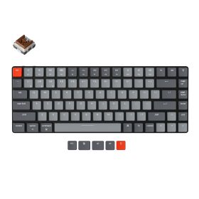 K3 D V2 Ultra-slim Wireless Mechanical Low Profile Keyboard Optical Hot-Swappable Switch White Backlit for Mac Windows (Color: Brown Switches, Ships From: China)