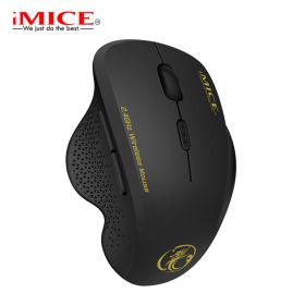 Ergonomic Mouse Wireless Mouse Computer Mouse For PC Laptop 2.4Ghz USB Mini Mause 1600 DPI 6 buttons Optical Mice (Color: Black Mouse, Ships From: China)