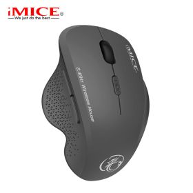 Ergonomic Mouse Wireless Mouse Computer Mouse For PC Laptop 2.4Ghz USB Mini Mause 1600 DPI 6 buttons Optical Mice (Color: Gray Mouse, Ships From: China)