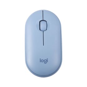 Laptop Tablet USB Receiver Slim Quiet Click 24GHz Pebble M350 Silent Bluetooth Wireless Mouse (Color: Blue)