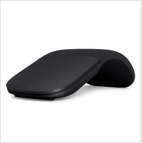 Bluetooth 4.0 /5.0 Folding Wireless Mouse Arc Touch Roller Computer Silent Mouse Ergonomic Slim Laser Mice For Microsoft Surface (Color: Black)