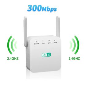 Wireless WIFI Booster Repetidor Repeater 1200Mbps Remote Wi-Fi Amplifier 802.11N/B/G Wi Fi Reapeter AP Mode Wifi Extender (Plug Type: US plug, Color: White 300M 2.4G)