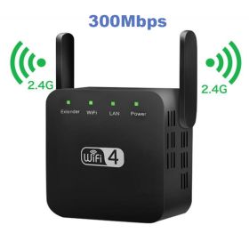 Wireless WIFI Booster Repetidor Repeater 1200Mbps Remote Wi-Fi Amplifier 802.11N/B/G Wi Fi Reapeter AP Mode Wifi Extender (Plug Type: US plug, Color: Black 300M 2.4G)