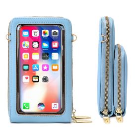 Crossbody Cellphone Purse Women Touch Screen Bag (Color: Blue)