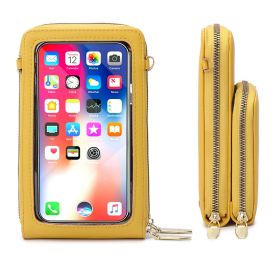 Crossbody Cellphone Purse Women Touch Screen Bag (Color: yellow)