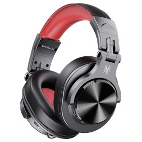 A70 Bluetooth 5.2 Headphones Stereo Over Ear Wireless Headset Professional Recording Studio Monitor DJ Headphones (Color: Red, Ships From: China)