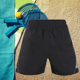 Men's Board Shorts Trunks Running Beach Tennis Volleyball Surfing Bottom Gifts Pack (Color: Black, size: L)