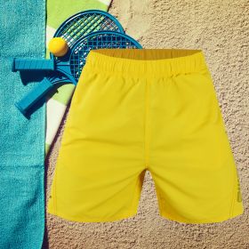 Men's Board Shorts Trunks Running Beach Tennis Volleyball Surfing Bottom Gifts Pack (Color: yellow, size: XL)