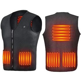 Heat Jacket Vest 3 Heating Gear Adjustable USB Heated Vest Warm Heat Coat Vest (size: 3XL)