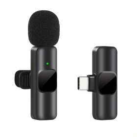 Wireless Lavalier Lapel Microphone For IPhone IPad Professional Wireless Clip Mic - Cordless Omnidirectional Condenser Recording Mic For Interview Vid (Model: Type C)