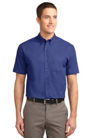 Port Authority Tall Short Sleeve Easy Care Shirt TLS508 (Color: Mediterranean Blue, size: 3XLT)