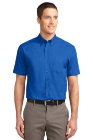 Port Authority Tall Short Sleeve Easy Care Shirt TLS508 (Color: Strong Blue, size: 3XLT)