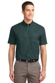 Port Authority Tall Short Sleeve Easy Care Shirt TLS508 (Color: Dark Green/ Navy, size: LT)