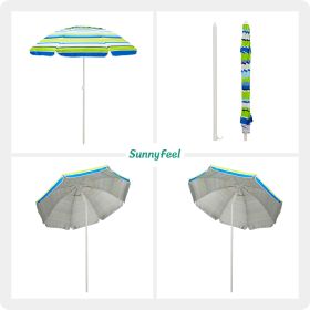 SUNNYFEEL Beach Umbrella 6ft (Color: Green)