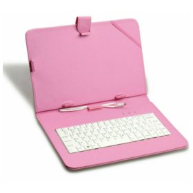 Supersonic 7" Tablet Keyboard and Case (Color: Pink)