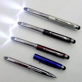 Light Us Stylus with 3 in 1 features - Stylus; Pen and Led Light (Color: Black)