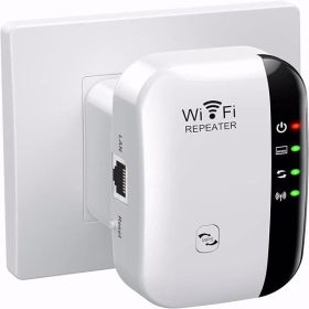 NEW! WiFi Range Extender Internet Booster Wireless Signal Repeater (Color: as picture)