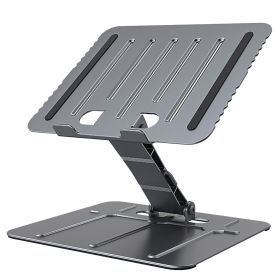 Laptop Stand Riser Stepless Angle Adjustable Ergonomic Notebook Holder Heat Dissipation Notebook Elevator for Laptop Tablet Drawing Board up to 15.6in (Color: Grey)